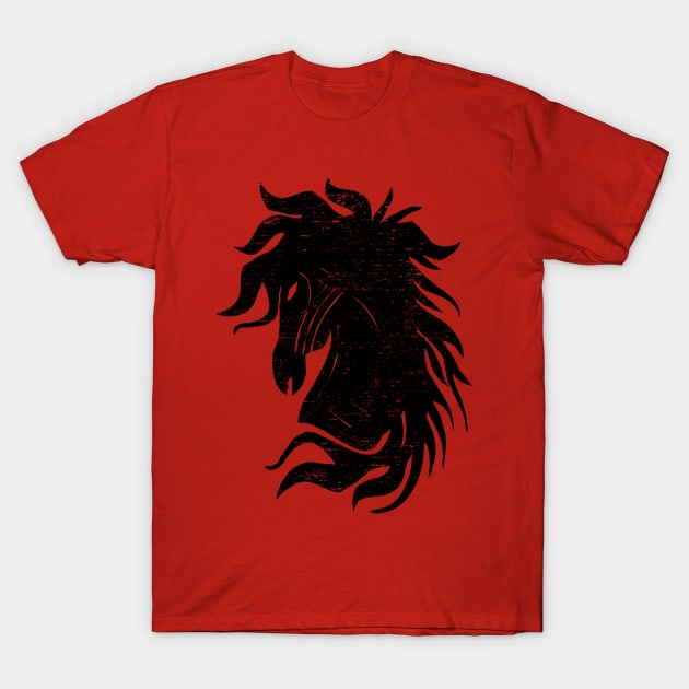 The Black Horse T-Shirt by ddtk